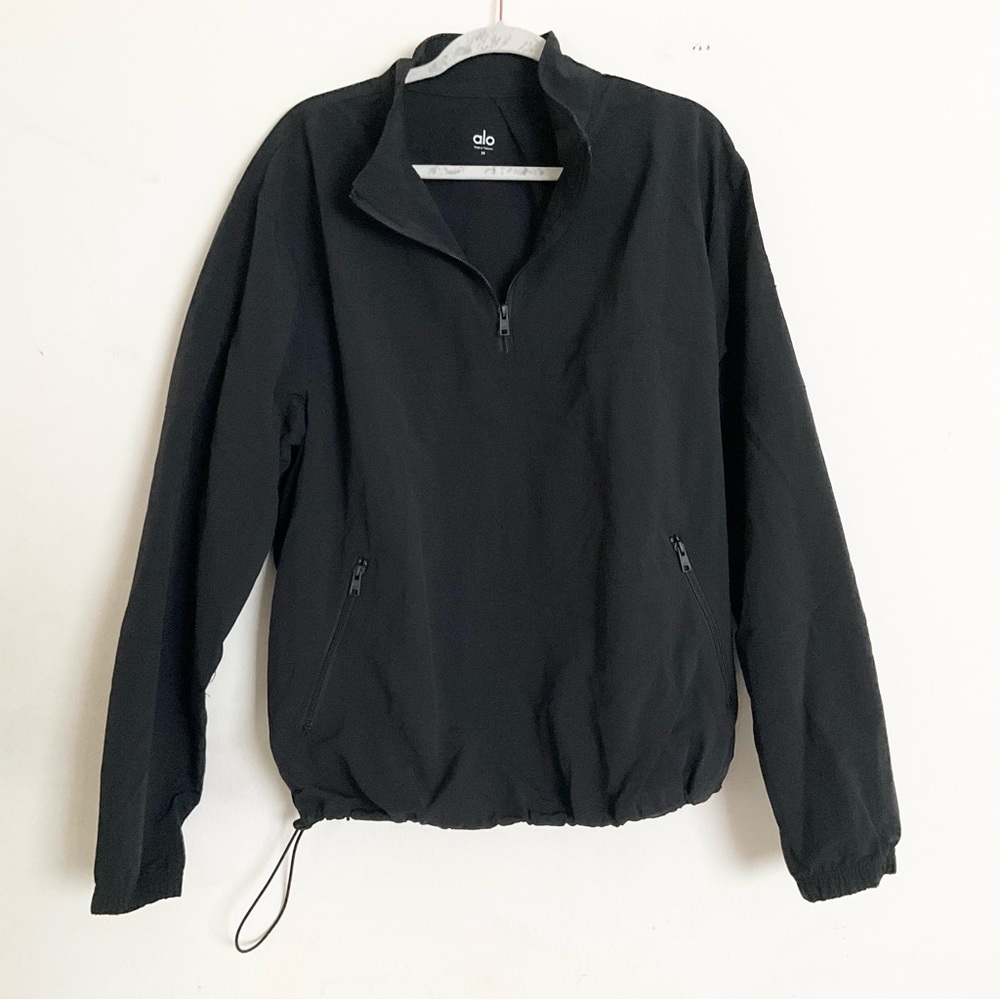 Alo Yoga Light Weight Takeaway Track Pullover Black M - Picture 5 of 8